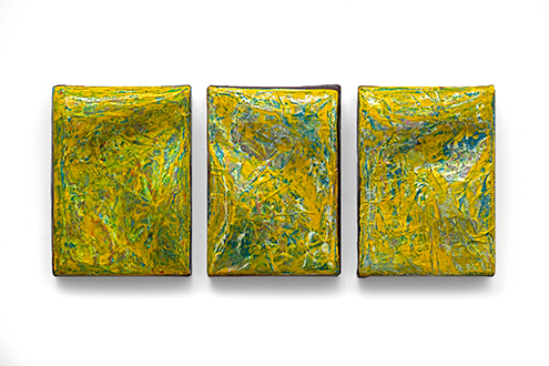 L'Ete, acrylic and mixed media 5in xx7in