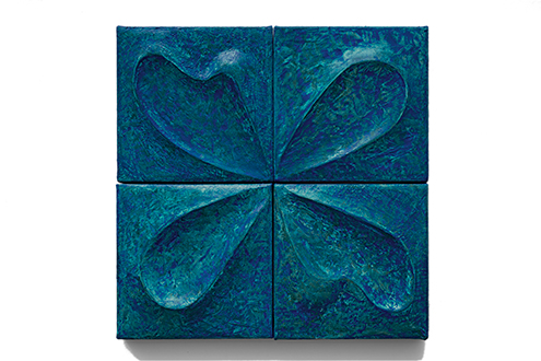 La Foret en Bleu #1 acrylic, mixed media 5in x 7in